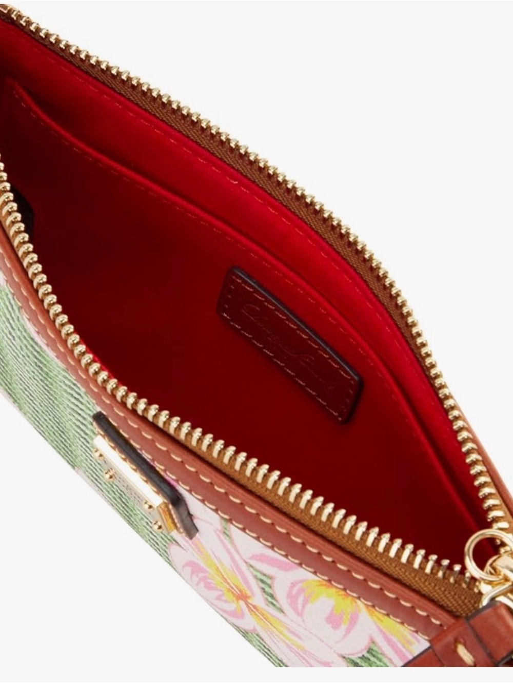 Dooney & Bourke wristlet Floral Canvas Zip Pouch - Pink/Gr
